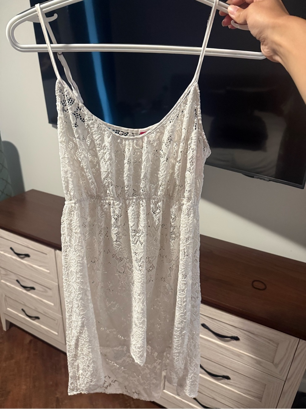 Victoria's Secret White Lace Swim Coverup